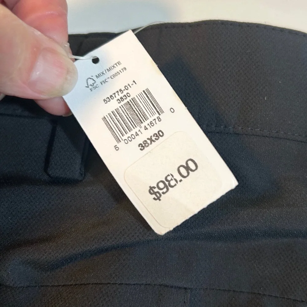 Banana Republic Mens City Pant Slim Fit Tapered Black 38x30 536775-01-1 NWT